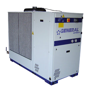 Complete Air cooled chiller with General Air Products logo