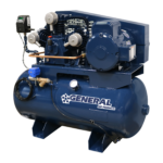 a blue general air products air compressor