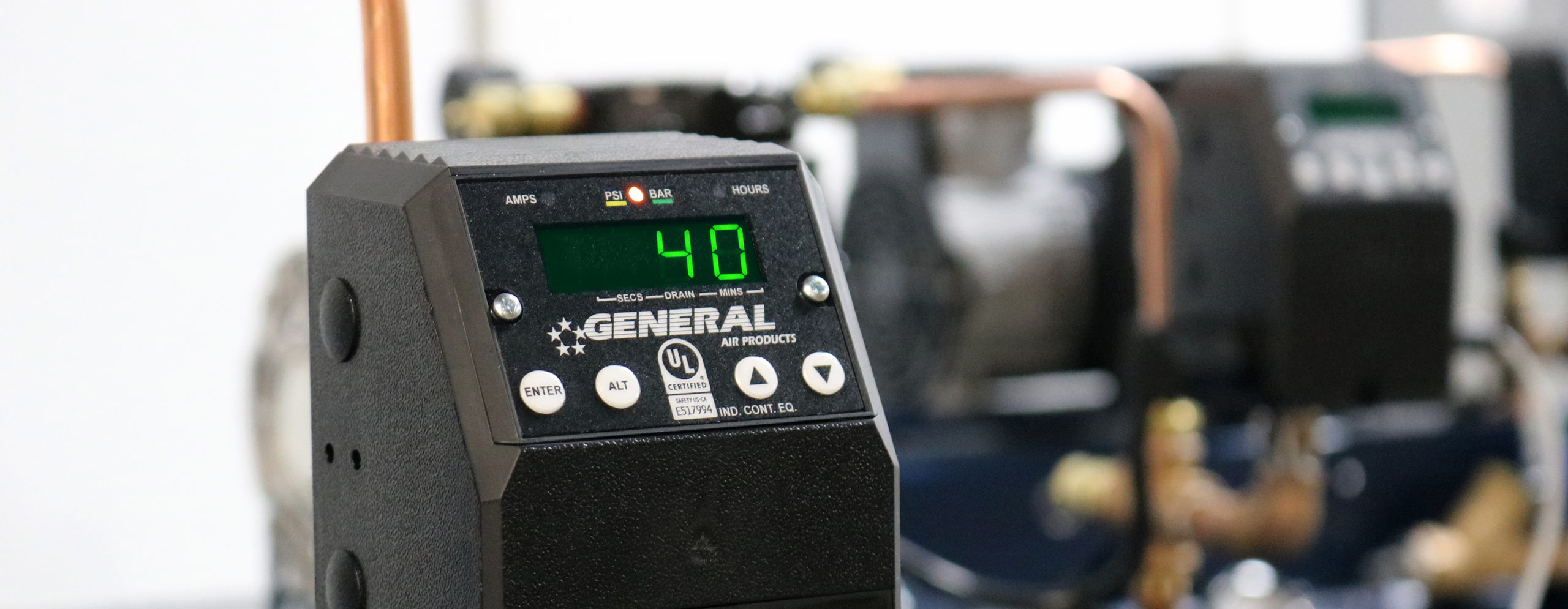 a digital device that says general on it