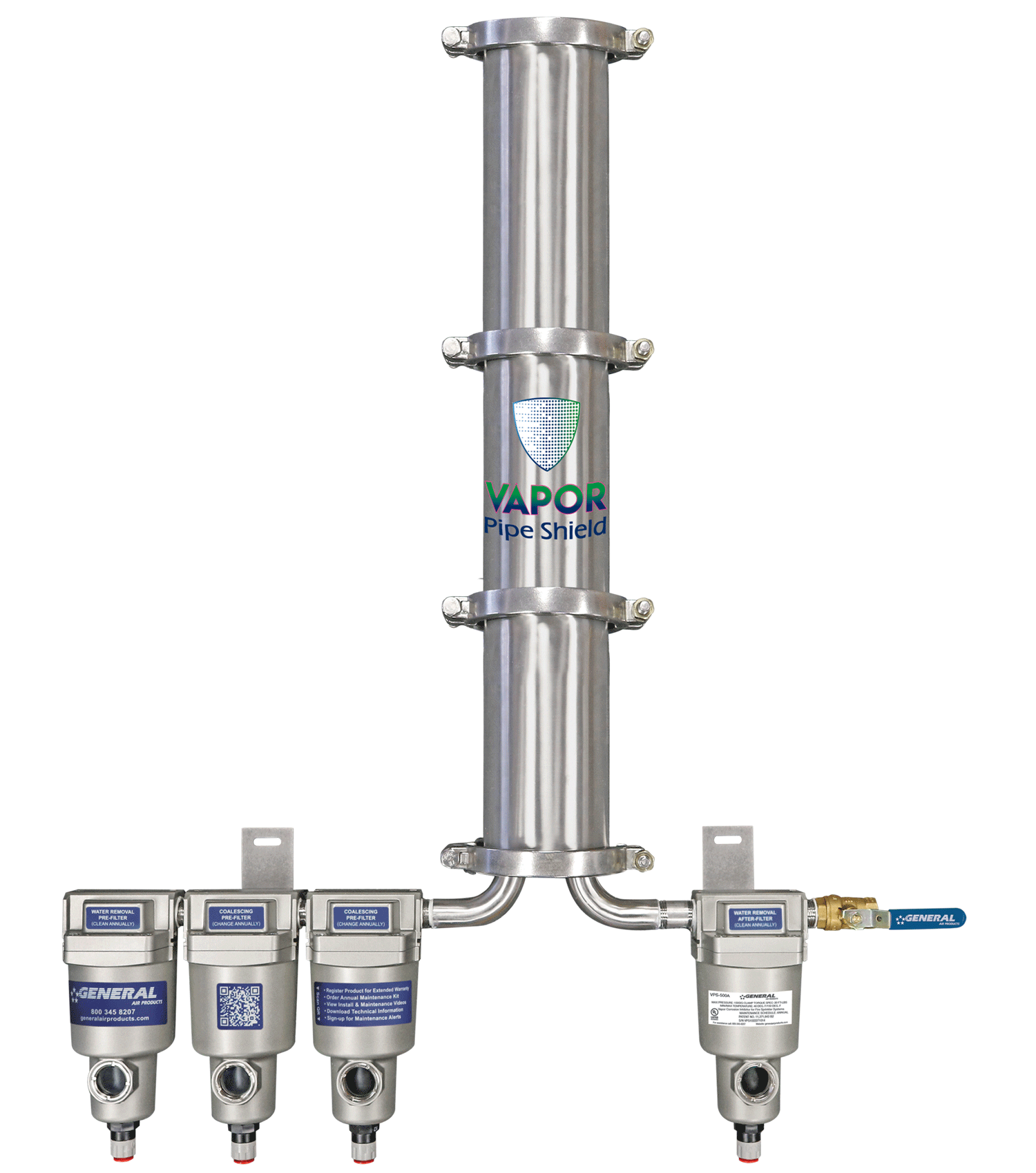 Vapor Pipe Shield - VPS-1500A. Corrosion prevention in dry and pre-action fire sprinkler systems.