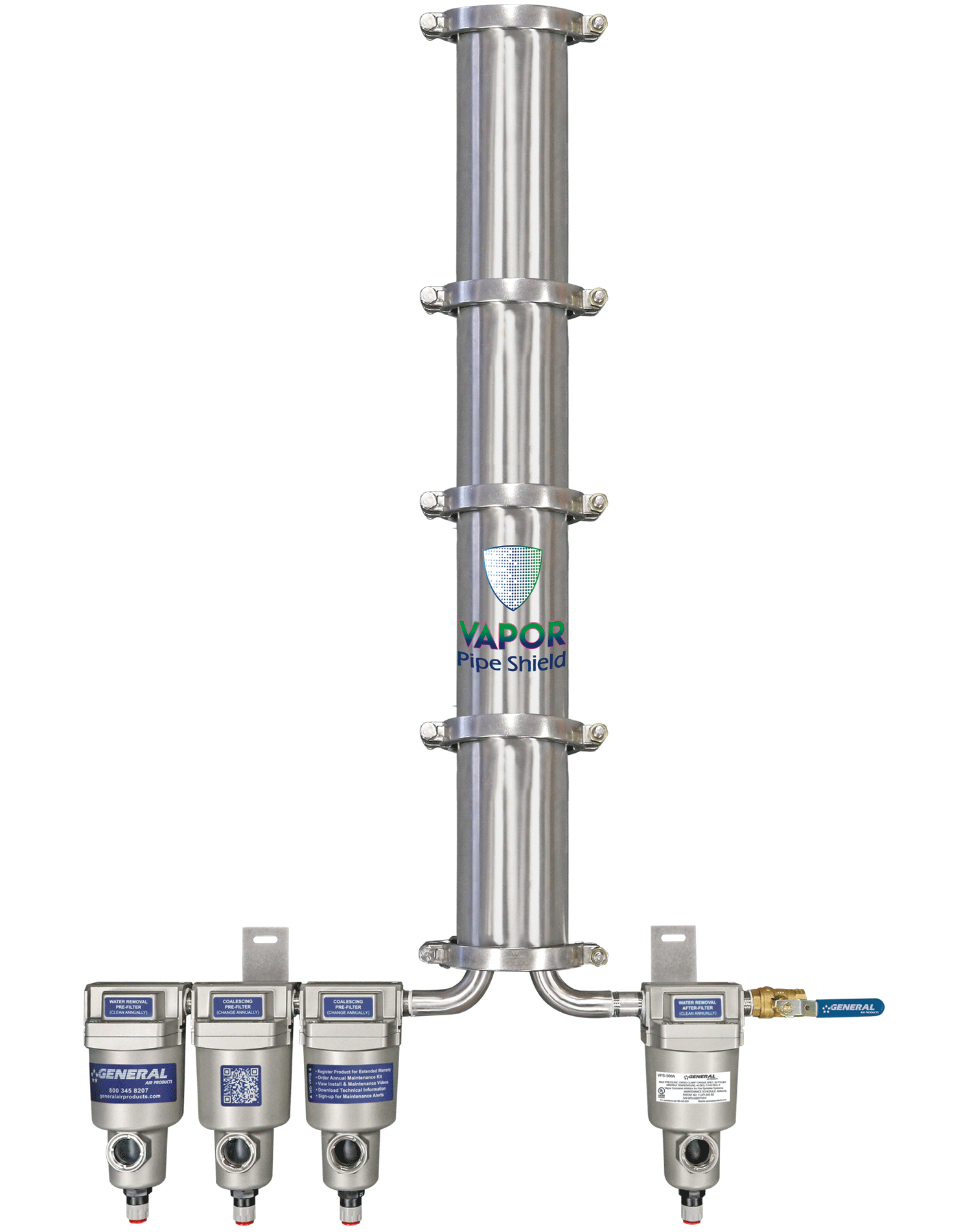 Vapor Pipe Shield - VPS-2000A. Corrosion prevention in dry and pre-action fire sprinkler systems.