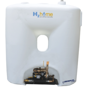 a white container that says h2home on it