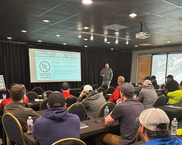 Ray Fremont Jr giving a presentation to a room full of people in Atlanta